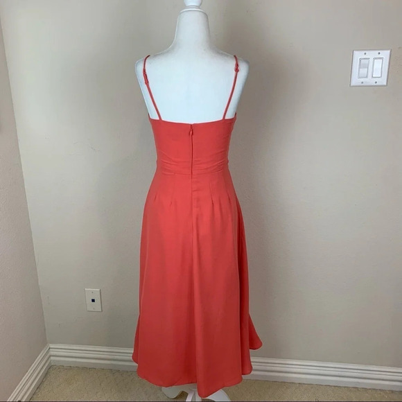 NWT Anthropologie Finders Keepers Midi Dress Ruffles Pink Size S - Picture 7 of 12